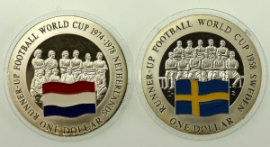Cook Islands, $1 set 2001-2002, Mundial. . 2 pieces total (474)