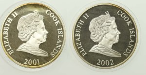 Cook Islands, $1 set 2001-2002, Mundial. . Total 2 pieces (475)
