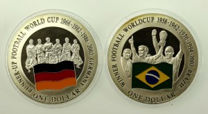 Cook Islands, $1 set 2001-2002, Mundial. . Total 2 pieces (475)