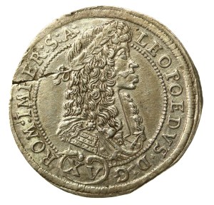 Austria, Leopold I, 15 Krajcars 1694 GE Prague, LEOPOEDUS. High rarity (483)