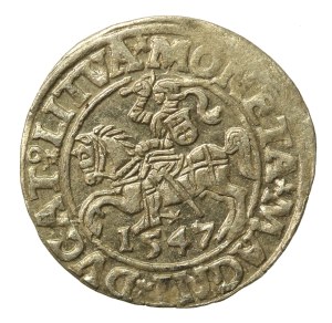Sigismund II Augustus, Half-penny 1547, Vilnius - LI/LITVA (493)
