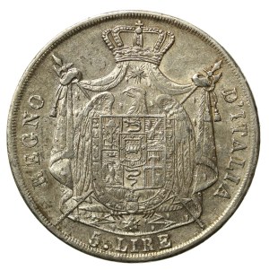 Kingdom of Italy, Napoleon I, 5 lire 1811, Milan (651)