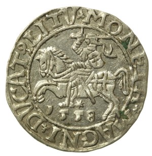 Sigismund II Augustus, Half-penny 1558, Vilnius - LI/LITV (672)