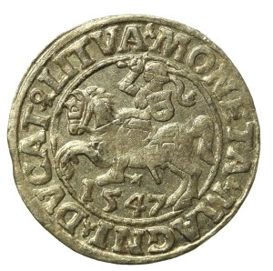 Sigismund II Augustus, Half-penny 1547, Vilnius - LI/LITVA (676)