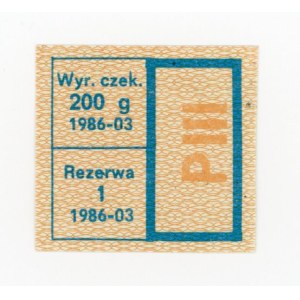 Karta zaopatrzeniowa, marzec 1986 - PIII (1087)