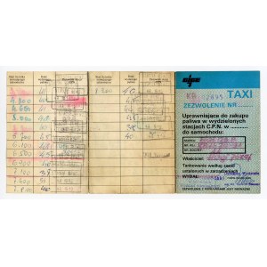 Zezwolenie na zakup paliwa dla TAXI (1102)