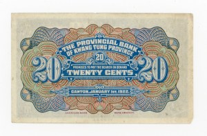 China, Kwangtung, 20 cents 1922 (1110)