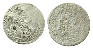 John II Casimir, set of six 1662 and 166? Total of 2 pcs. (1204)