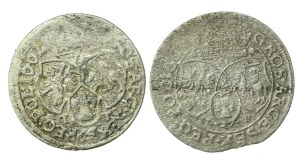 John II Casimir, set of six 1662 and 166? Total of 2 pcs. (1204)