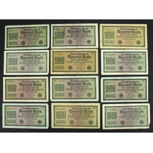 Niemcy, zestaw banknotów. Razem 48 szt. (877)