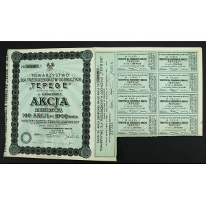 Towarzystwo dla Przedsiębiorstw Górniczych TEPEGE S.A. w Krakowie, 100 x 1.000 mkp 1923 (952)