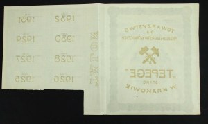 Society for Mining Enterprises TEPEGE S.A. in Cracow, 1,000 mkp 1923 (953)