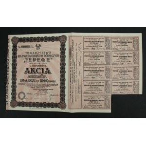 Towarzystwo dla Przedsiębiorstw Górniczych TEPEGE S.A. w Krakowie, 20 x 1.000 mkp 1923 (954)