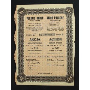 Polskie Radio S.A., 100 zł 1926, Serja B (956)
