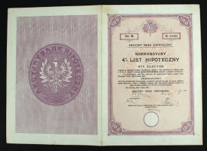 Stock Mortgage Bank, 4% conversion mortgage letter, 100 zloty 1926 (959)