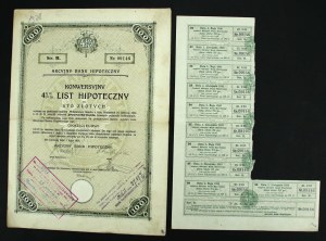 Stock Mortgage Bank, 4.5% conversion mortgage note, PLN 100 1926 (960)