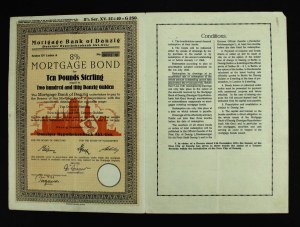 Danzig, Danziger Hypothekenbank AG, 8% mortgage bond 1926, £10. Number 0001 (963)