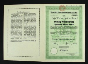 Danzig, Danziger Hypothekenbank AG, 8% mortgage bond 1925, £20 (966)