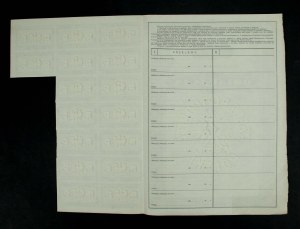 6% National Loan - registered bond 50 zlotys 1934 (975)