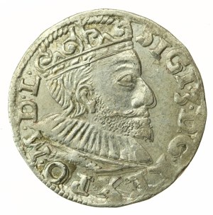 Sigismund III Vasa, Trojak 1592, Poznań - date on the left (1225)