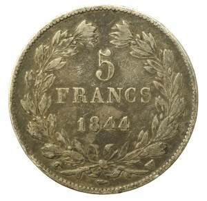France, Louis Philippe I, 5 francs 1844, Lille (931)