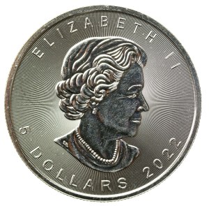 Canada, Elizabeth II, $5 2022 - Maple leaf, 1 oz. Ag 999 (937)