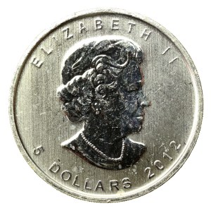 Canada, Elizabeth II, $5 2012 - Maple leaf, 1 oz. Ag 999 (938)