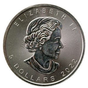 Canada, Elizabeth II, $5 2022 - Maple leaf, 1 oz. Ag 999 (939)