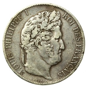 France, Louis Philippe I, 5 francs 1845, Lille (941)