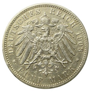 Germany, Bavaria, Otto I, 5 marks 1903 (942)