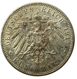 Germany, Prussia, Wilhelm II, 5 marks 1913 (983)
