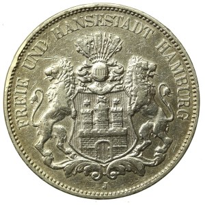 Germany, Hamburg, 5 marks 1900 (990)