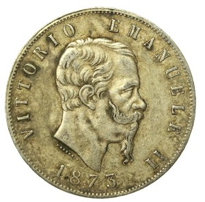 Italy, Victor Emmanuel II, 5 lire 1873, Milano (994)