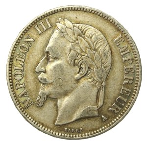 France, Napoleon III, 5 francs 1868, Paris (996)