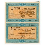 1 National Money Lottery, Krakow 1951 B and C. Total of 2 pcs. (1258)