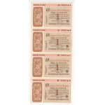 49 National Money Lottery, Krakow 1961 A, B, C, D. Total of 4 pcs. (1259)