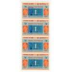 74 National Money Lottery, 1963 A, B, C, D. Total of 4 pcs. (1263)