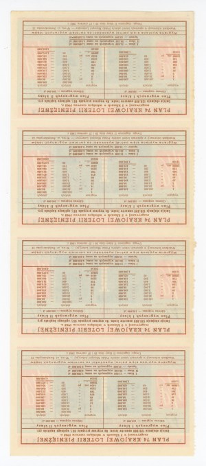 74 National Money Lottery, 1963 A, B, C, D. Total of 4 pcs. (1263)