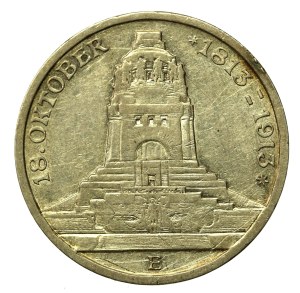 Germany, Saxony, 3 marks 1913, 100th anniversary of the Battle of Leipzig (632)