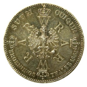 Niemcy, Prusy, Wilhelm i Augusta, talar koronacyjny 1861 A, Berlin, UNC (633)