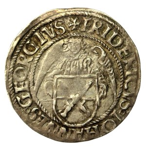Germany, Saxony, Frederick III, George and John, penny without date (1498-1571), Annaberg (634)