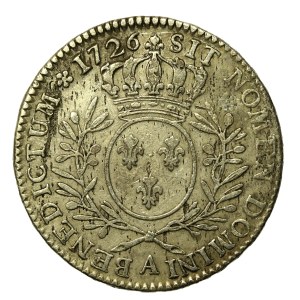 Francja, Ludwik XV, 1/2 ecu 1726, Paryż (635)