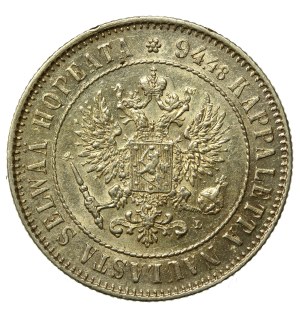 Finland, Russian occupation, Nicholas II, 1 mark 1907 (641)