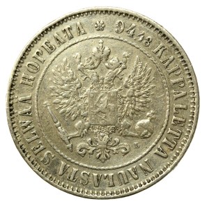 Finland, Russian occupation, Nicholas II, 1 mark 1908 (642)