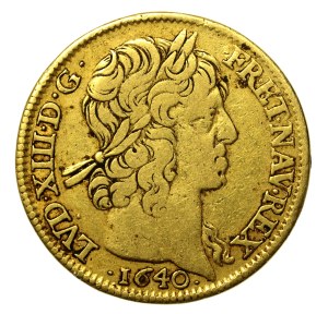 France, Louis XIII, Double louis d'or 1640 A, Paris (700)