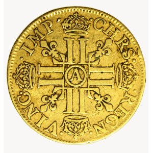 Francja, Ludwik XIII, Podwójny louis d'or 1640 A, Paryż (700)