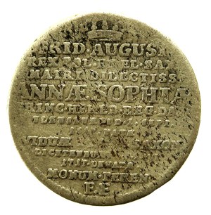 Augustus II the Strong, Dwugrosz 1717, Dresden, death of Anna Sophia (694)