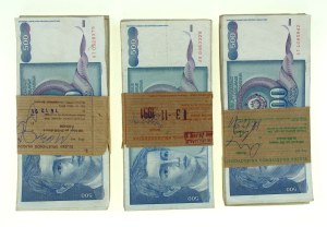 Yugoslavia, 500 dinar 1990. 3 x Pack of 100 pcs. Total 300 pcs. (600)