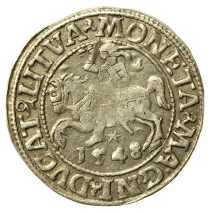 Zygmunt II August, Półgrosz 1548, Wilno - L/LITVA (516)
