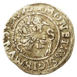 Sigismond Ier le Vieux, demi-penny 1525, poinçon SIGISM(S)UNDI. Curieux (566)